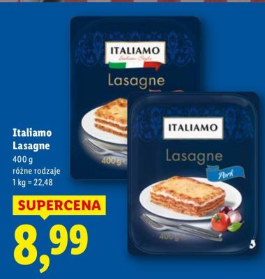 Lasagne Italiamo różne rodzaje promocja w Lidl