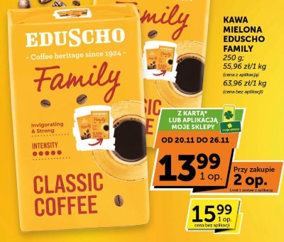 Kawa mielona Eduscho Family promocja w Groszek