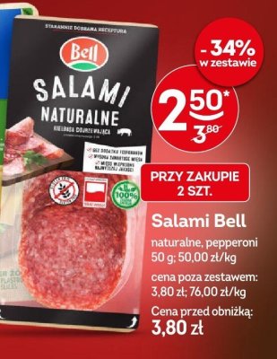 Salami Bell naturalne, pepperoni promocja w Żabka