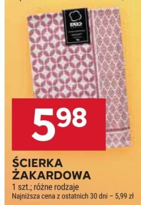 Ścierka zakardowa 1 szt., różne rodzaje promocja w Stokrotka