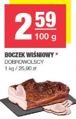 Boczek wiśniowy Dobrowolscy promocja w SPAR