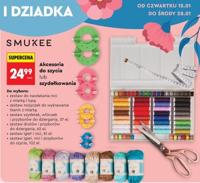 Akcesoria do szycia SMUKEE promocja w Biedronka