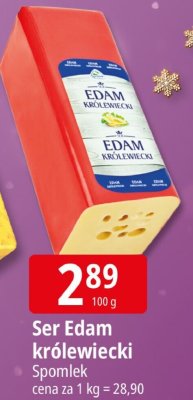 Ser Edam królewski Spomlek promocja w Leclerc