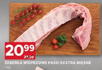Żeberka wieprzowe paski ekstra mięsne promocja w Stokrotka
