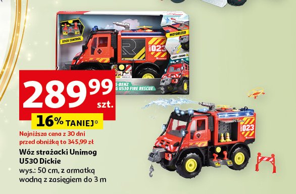 Wóz strażacki unimog Dickie toys promocja w Auchan