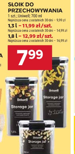 Słoik 700 ml Uniwell promocja w Stokrotka