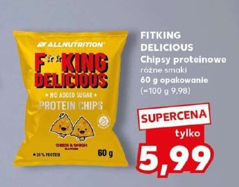 Chipsy proteinowe cheese & onion FITKING DELICIOUS promocja