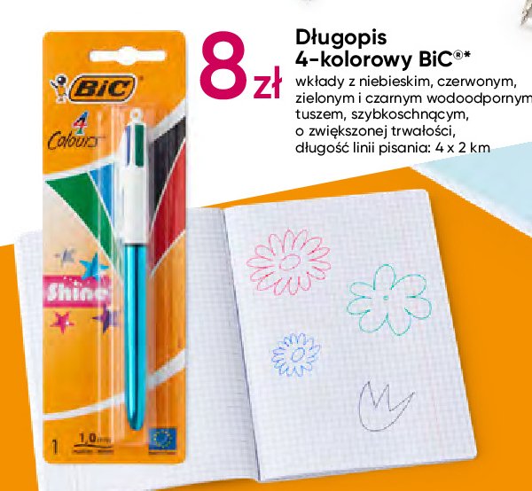 Długopis 4 colours grip medium niebieski Bic 4 colours promocja