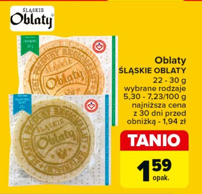 Oblaty śląskie light Śląskie oblaty promocja