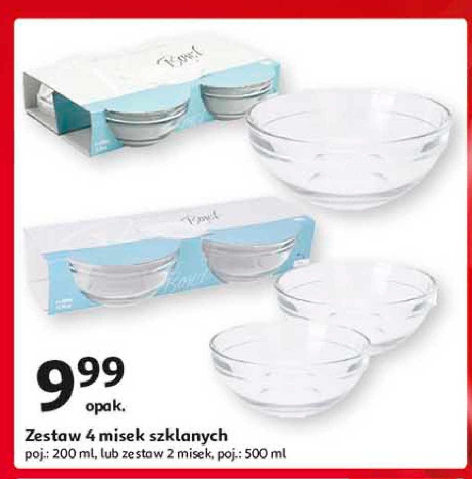 Miseczki szklane 200 ml promocja w Auchan