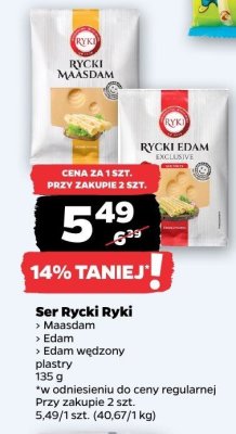 Ser Rycki Edam plastry promocja w Netto