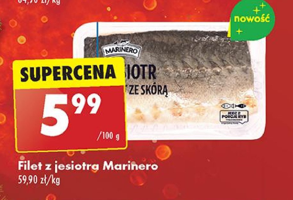 Jesiotr filet ze skórą Marinero promocja