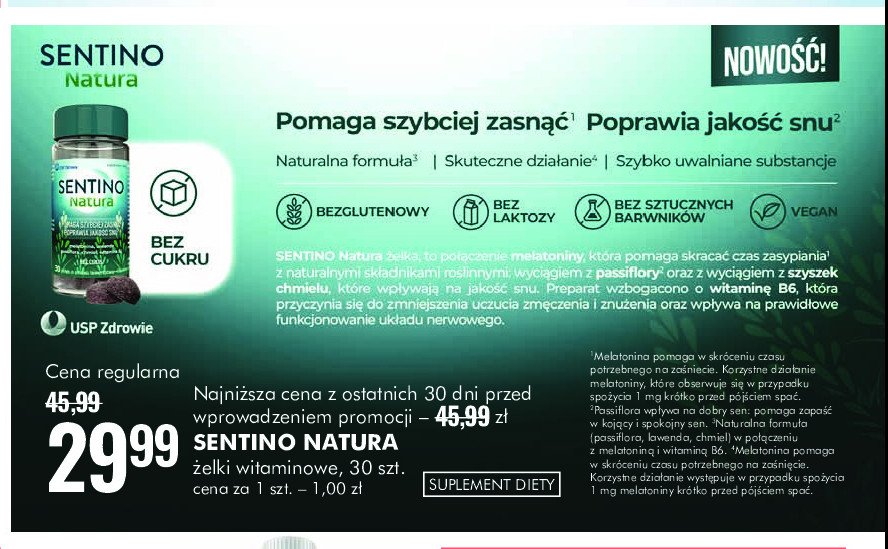 Tabletki na sen Sentino natura promocja