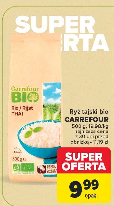 Ryż tajski Carrefour bio promocja