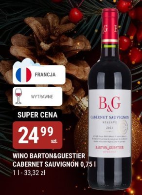 Wino Barton&Guestier Cabernet Sauvignon 0,75 l promocja w bi1
