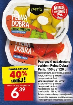 Papryczki nadziewane serkiem Pełna Dobra Perła czerwone promocja w Twój Market