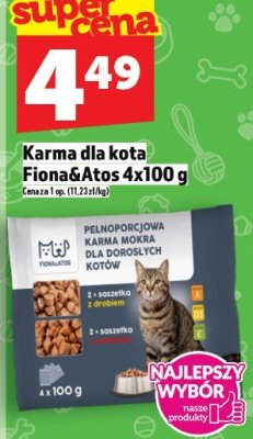 Karma dla kota Fiona&Atos 4x100 g promocja w TOPAZ