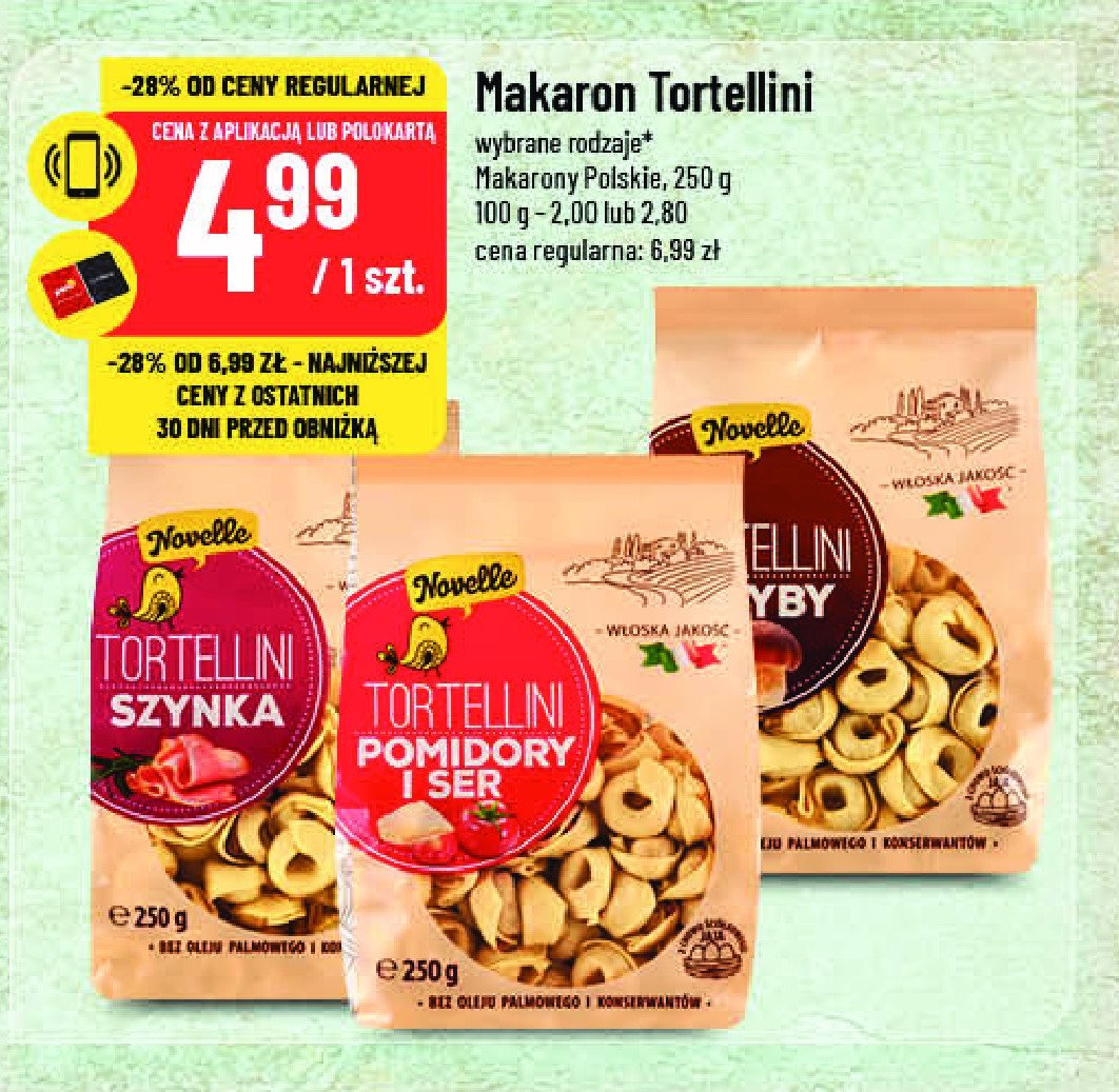 Tortellini z szynką Novelle promocja