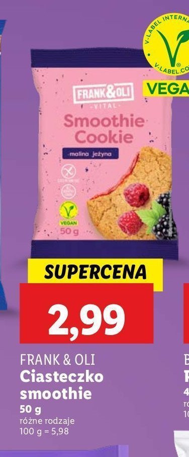 Ciastko smoothe malina je偶yna FRANC OLI VITAL promocja