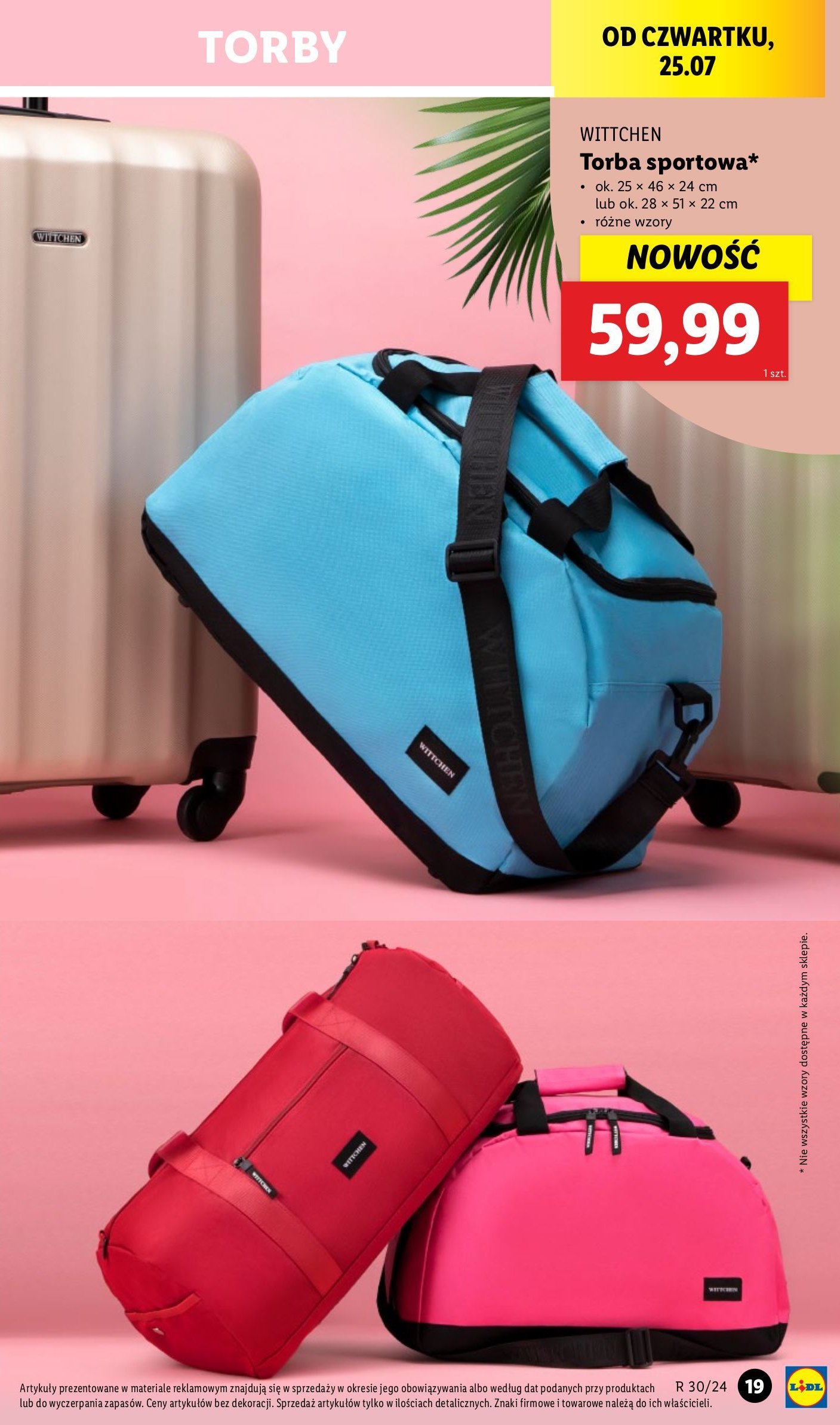 Torba sportowa 28 x 51 x 22 cm Wittchen promocja