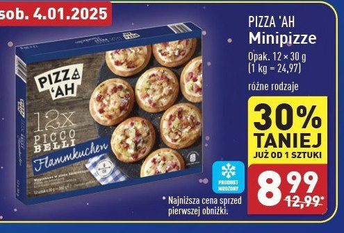 Minipizze z cebulą i boczkiem promocja w Aldi