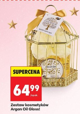 Zestaw kosmetyków Argan Oil Glossi promocja w Biedronka