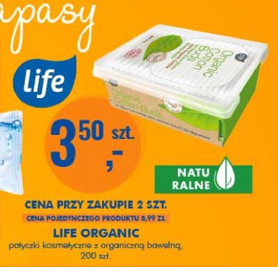 Patyczki kosmetyczne organic Life (super-pharm) promocja