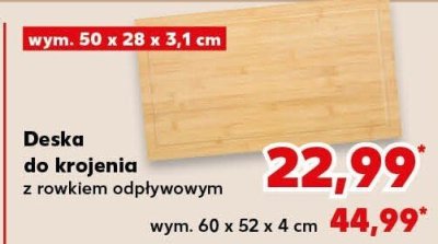 Deska do krojenia z rowkiem odpływowym promocja w Kaufland