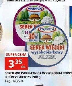 Serek wiejski bez laktozy Piątnica serek wiejski promocja