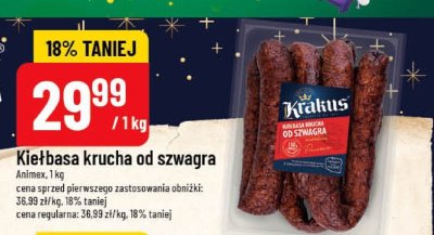 Kiełbasa krucha od szwagra Krakus promocja w POLOmarket
