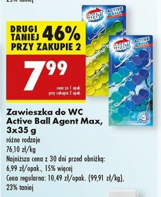 Zawieszka zielona Agent max active ball promocja