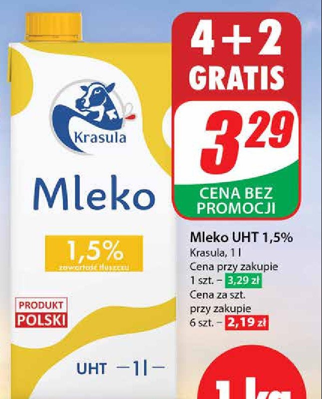 Mleko 1.5% Hula krasula promocja