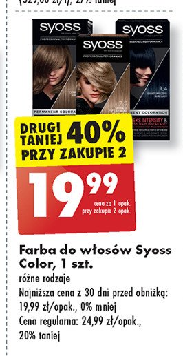 Farba do włosów ciemny blond 6-8 Syoss professional performance promocja