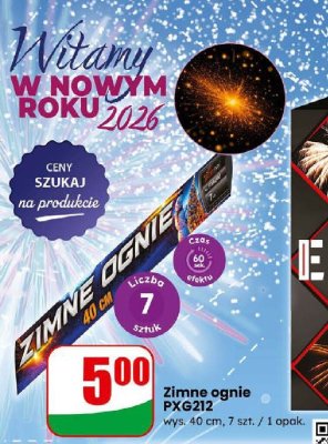 Zimne ognie PXG212 promocja w Dino
