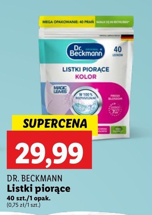 Listki piorące kolor fresh blossom Dr. beckmann promocja