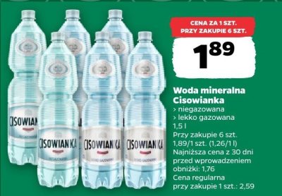 Woda mineralna lekko gazowana 1,5 l promocja w Netto