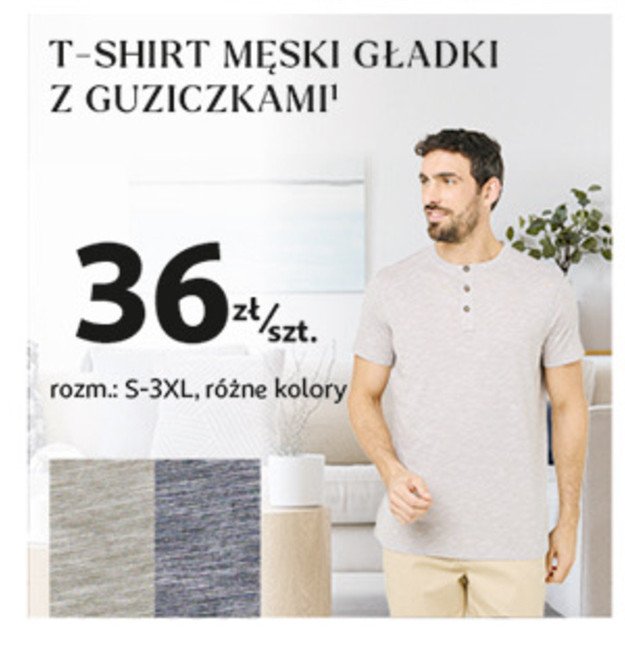 T-shirt męski s-3xl Auchan inextenso promocja