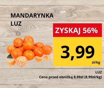 Mandarynka luz promocja w Supeco
