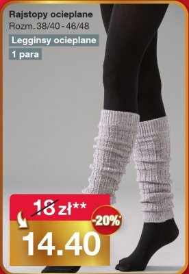 Rajstopy ocieplane Rozm. 38/40-46/48 promocja w Woolworth