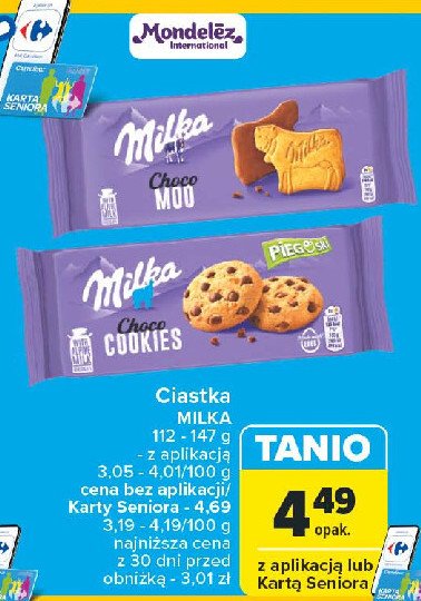 Ciastka w czekoladzie Milka chocomoo promocja