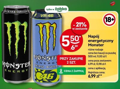 Napój energetyczny Monster różne rodzaje promocja w Żabka