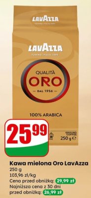 Kawa mielona Oro LavAzza promocja w Dino