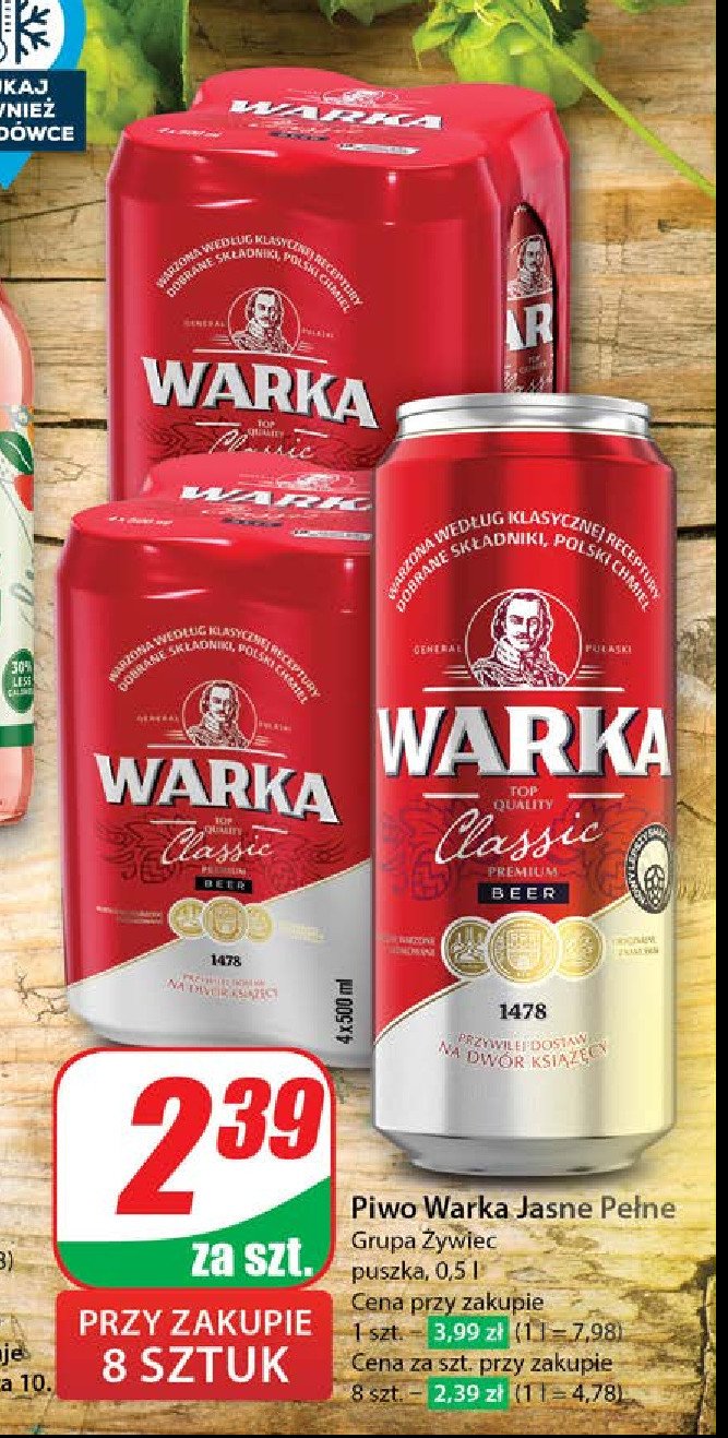 Piwo Warka promocja w Dino