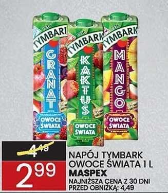 Napój TYMBARK owoce świata 1 L MASPEX promocja w Wafelek