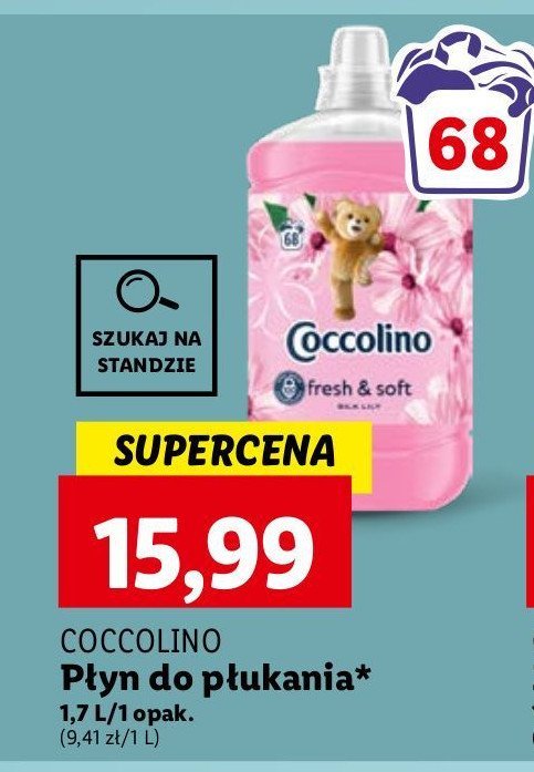 Płyn do płukania silk lily Coccolino fresh & soft promocja