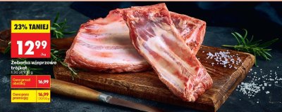 Żeberka wieprzowe trójkąt na wagę promocja w Biedronka