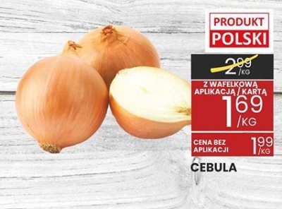 Cebula zł/kg produkt polski promocja w Wafelek
