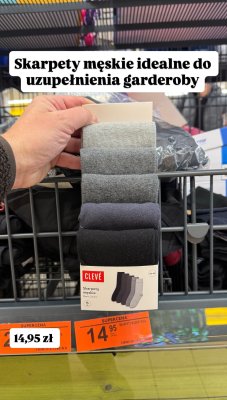 Skarpety męskie CLEVE 5 par promocja w Biedronka