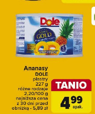 Ananas plastry Dole promocja