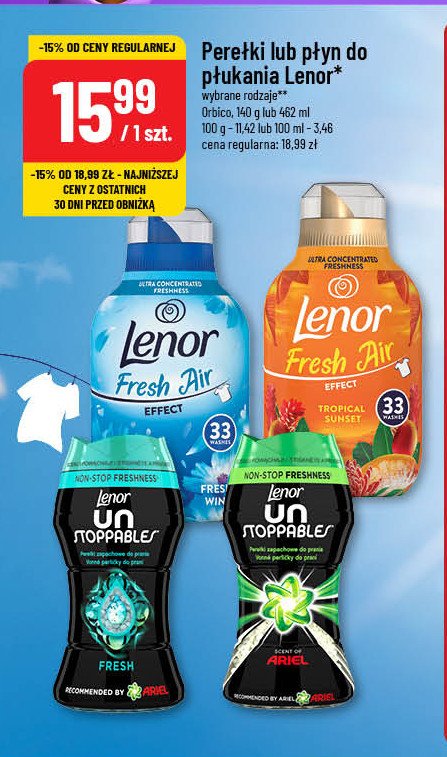 Perełki zapachowe fresh Lenor promocja